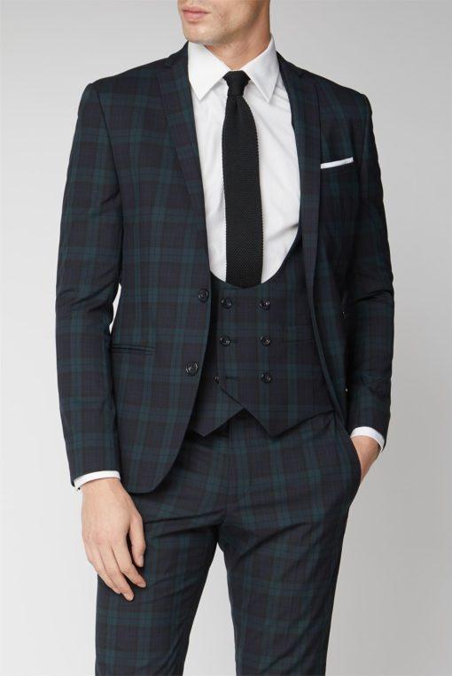 Men Classic Suit Tartan Jacket