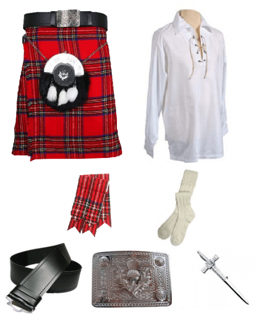 Royal Stewart Tartan Kilt Outfit