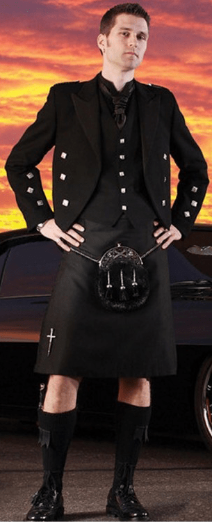 Black Tartan Kilt Outfit