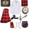Cameron Red Tartan Outfit
