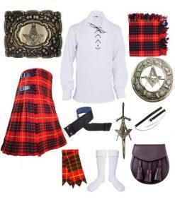 Cameron Red Tartan Outfit