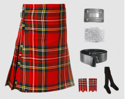 Royal Stewart Tartan Kilt Outfit Package