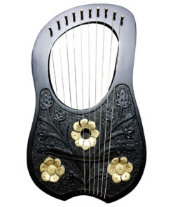 Lyre Harp Rosewood 10 Metal Strings Golden