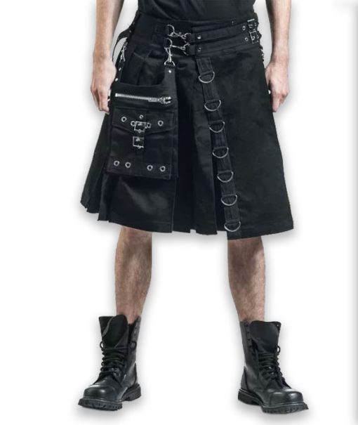 Gothic Punk Black Kilt