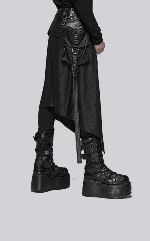 Punk Rave Assassin Leather Kilt